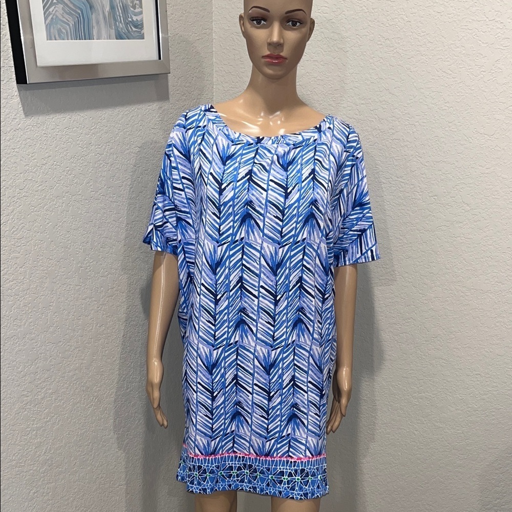 Lilly Pulitzer Blue and White Patterned Dress